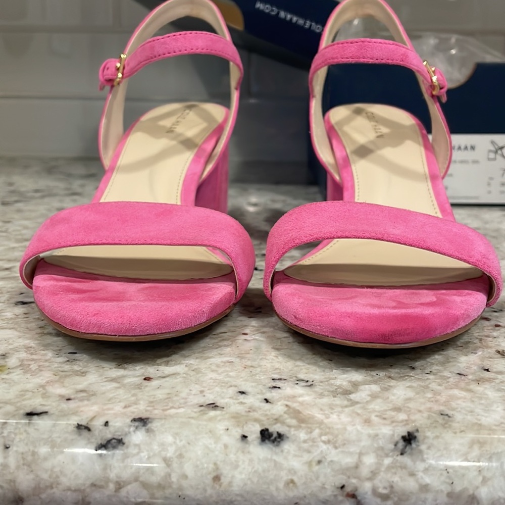 Cole Haan pink suede sandals